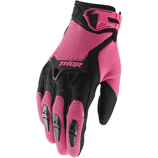 Enduro Motorrad-Handschuhe Thor Spectrum Handschuhe 2017 Pink Schwarz