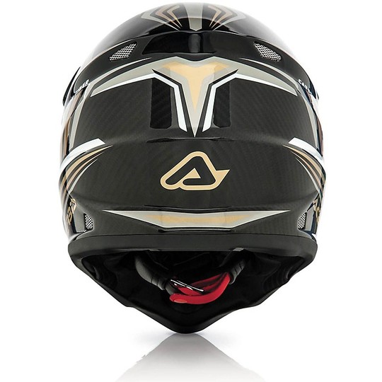 Enduro Motorradhelm Acerbis Auswirkungen Carbon-Grau Gold 970 Grams