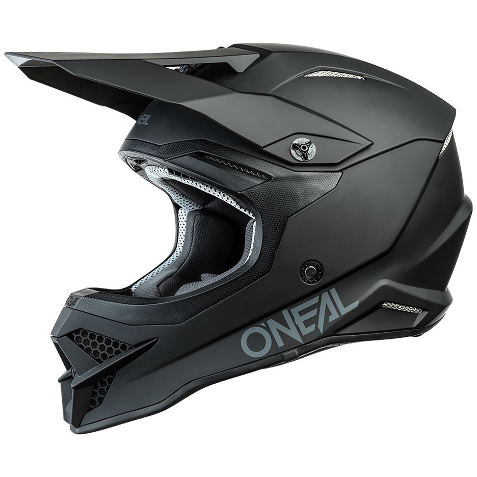 Enduro-Motorradhelm Oneal 3SRS Helm SOLID V.23 Mattschwarz