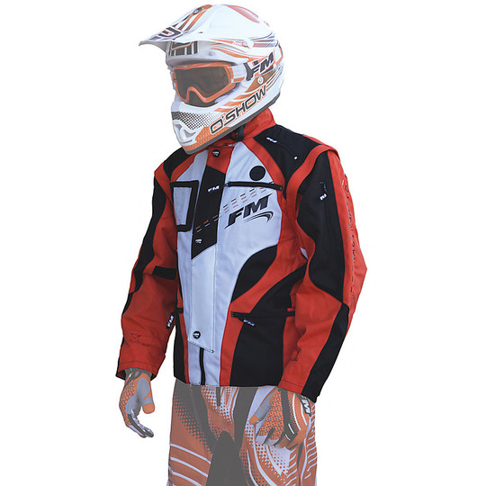 Enduro Motorradjacke Technisches FM Hydro Racing Enduro Jacket orange
