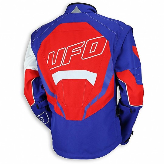 Enduro Motorradjacke UFO Rote Jacke Blau