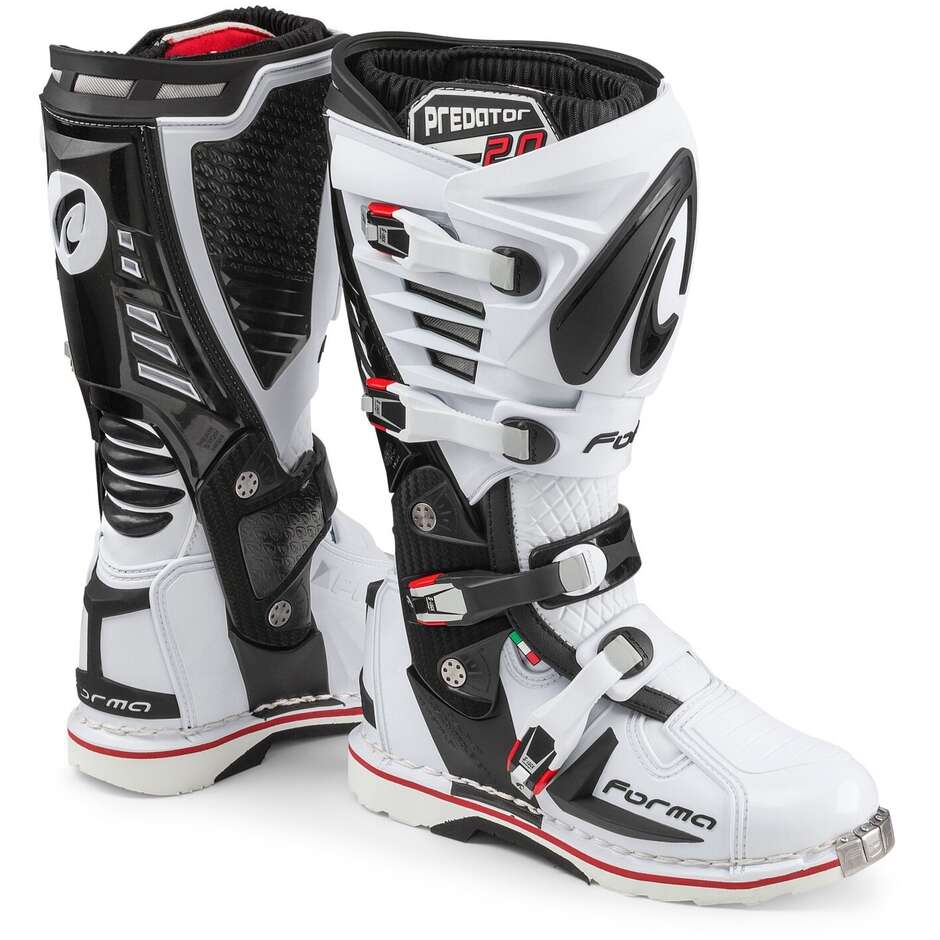 Forma Predator 2.0 Motorradstiefel - EN 13634 Zertifiziert In Weiß
