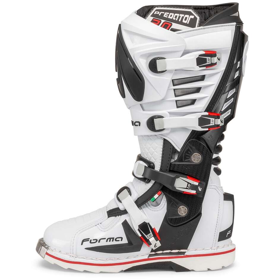 Cross Enduro Motorcycle Boots Predator 2.0 White