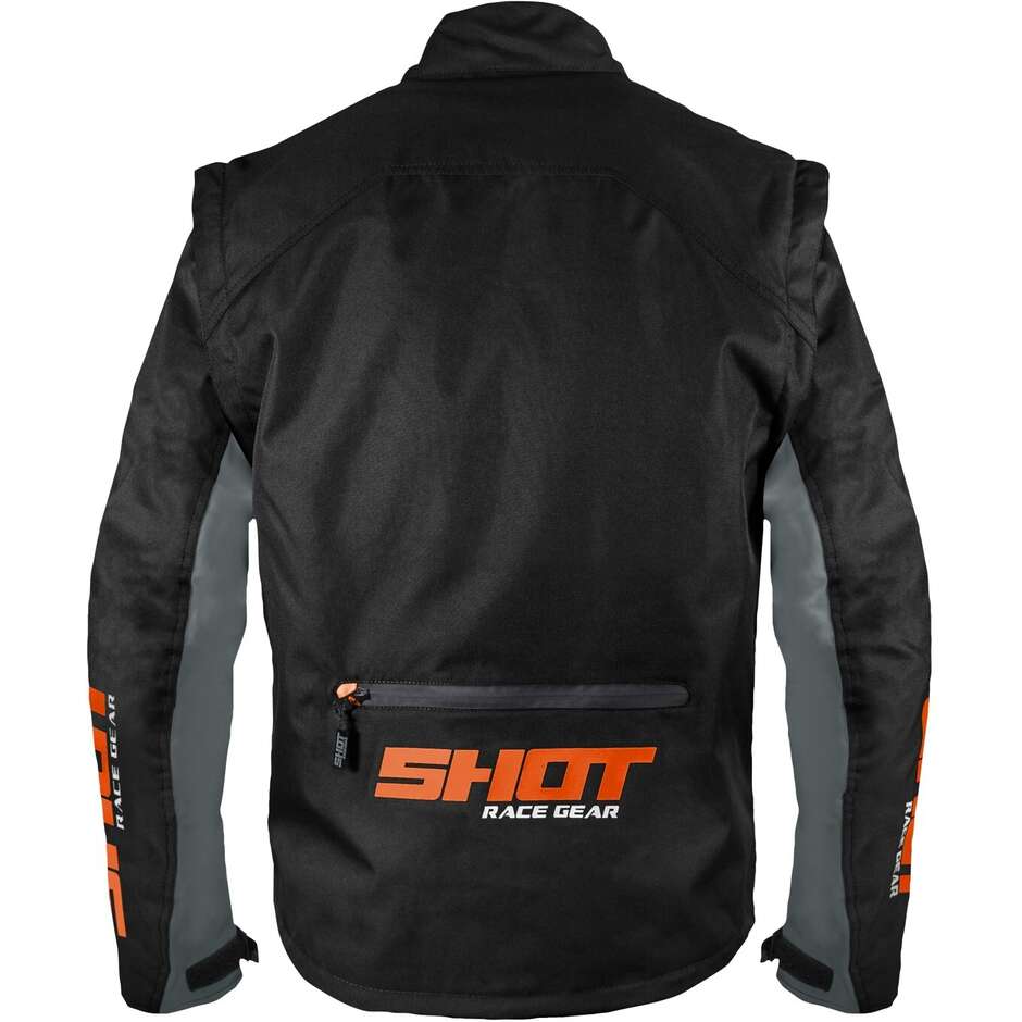 Enduro Shot CONTACT ASSAULT Motorcycle Jacket Black Orange