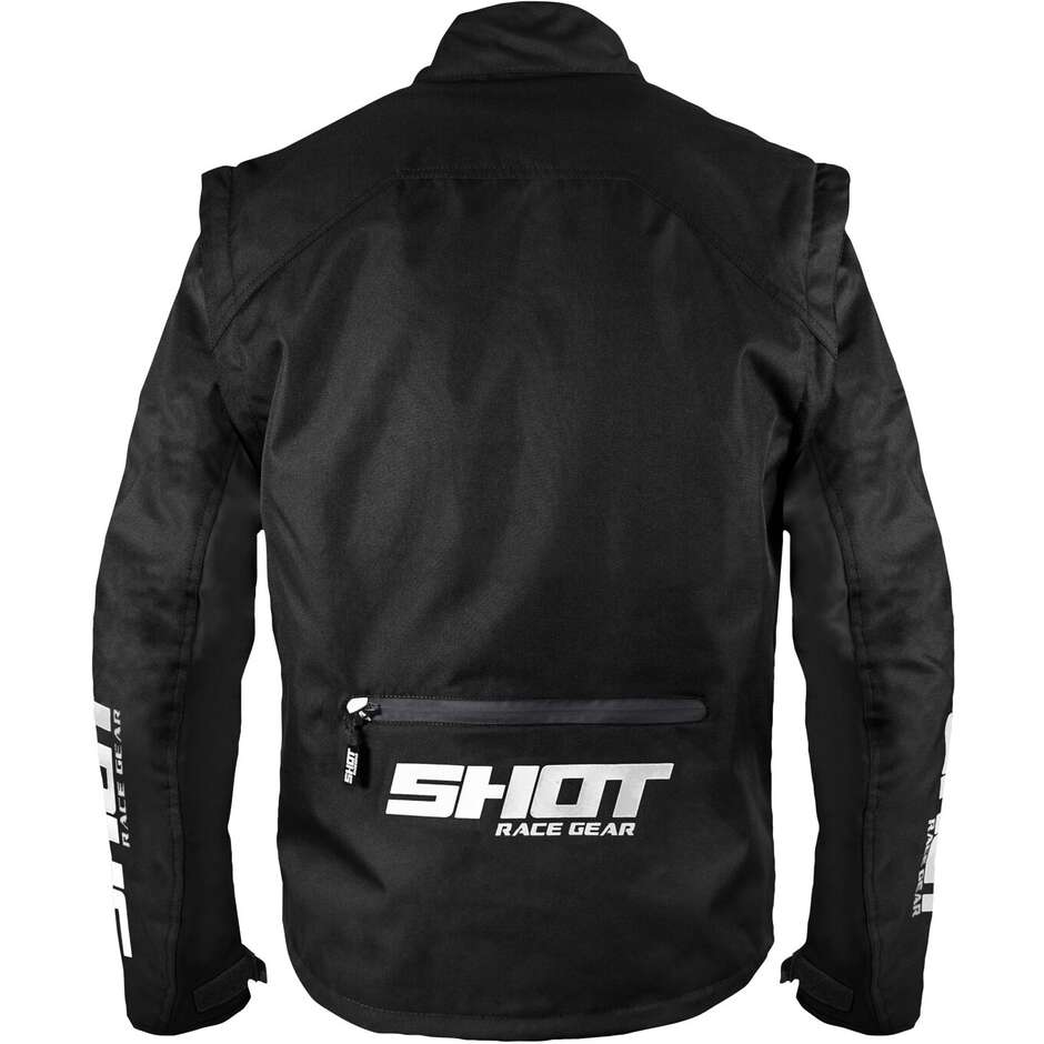 Enduro Shot CONTACT ASSAULT Motorcycle Jacket Black White