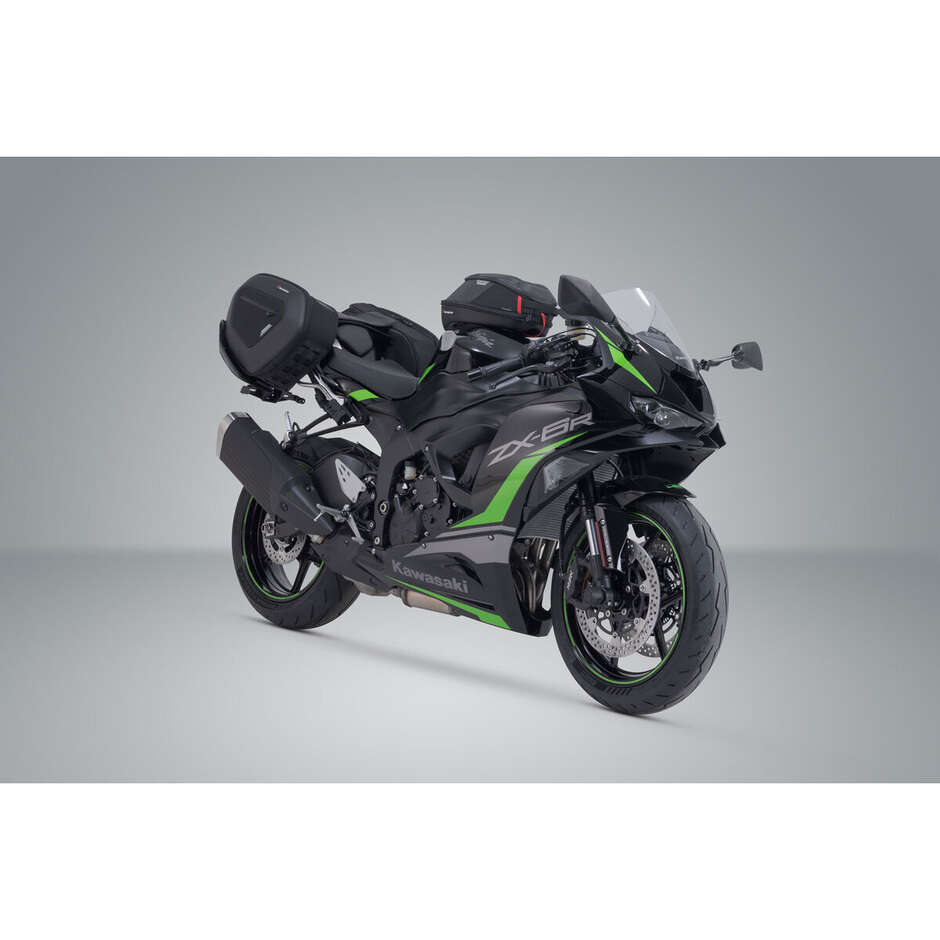 Ensemble de sacoches latérales Pro Blaze H Noir / Anthracite Sw-Motech BC.HTA.08.740.37000 Pour Kawasaki ZX-6R (23-), ZX-4RR (23-)