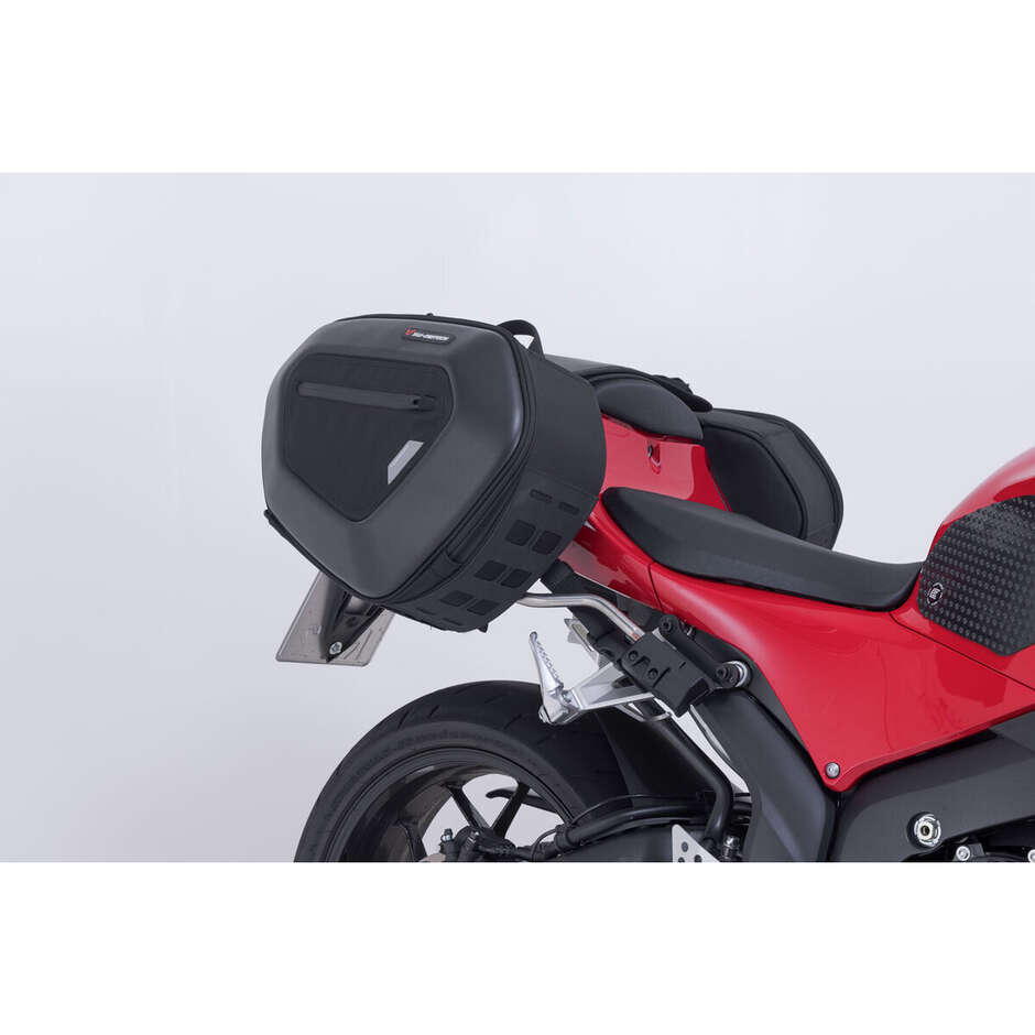Ensemble de sacoches latérales Pro Blaze Noir/Anthracite SW-Motech BC.HTA.01.740.35001 pour Honda CB500F/CB650F/CBR500R/CBR600RR/CBR650F