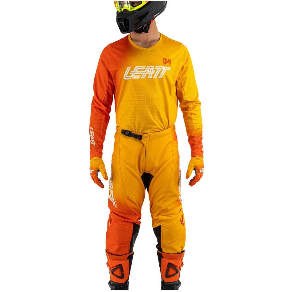 Ensemble maillot et pantalon de motocross Leatt RIDE KIT 3.5 Orange