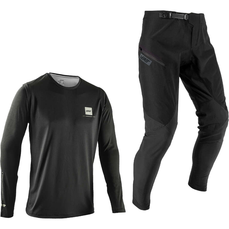 Ensemble maillot et short VTT Leatt Gravity 1.0 Mini pour enfants, noir