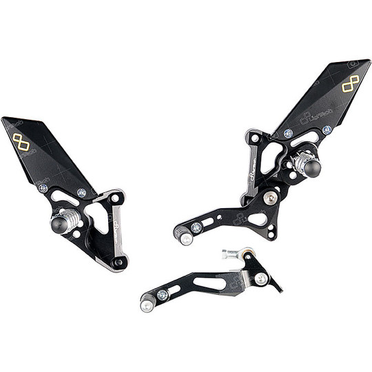 Repose-pieds LIGHTECH Pour Ducati Panigale V4S 2018-2023 - FTRDU012 - Noirs