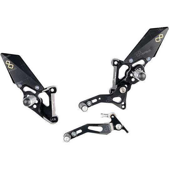 Ensembles arrière réglables Lightech FTRDU005w Repose-pieds articulé pour Ducati 848/1098/1198 Replica SBK