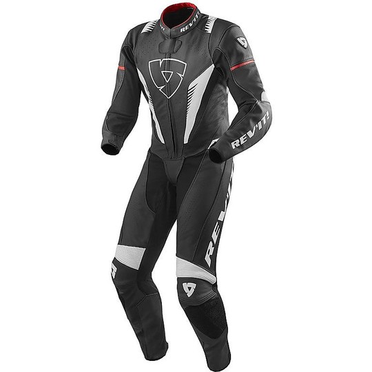 Entire suit Motorcycle Racing Leather Rev'it 2017 VENOM 1pc Black White Red
