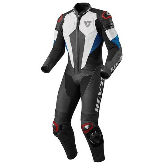 Entire suit Motorcycle Racing Leather Rev'it AKIRA 1pc Blue White