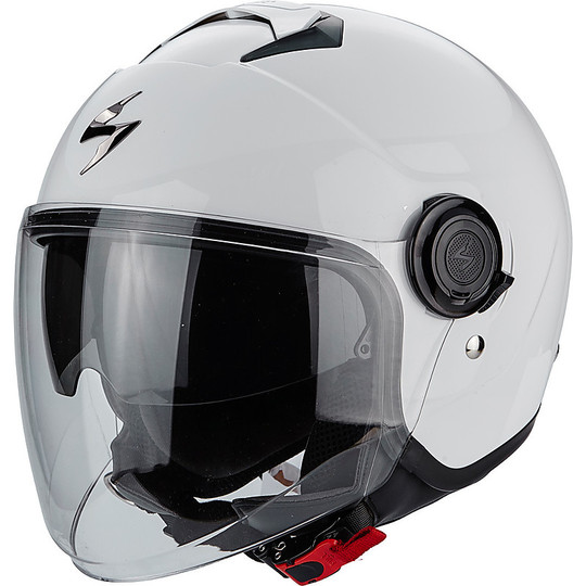 Exo-City Solid White Scorpion Moto Jet Helmet