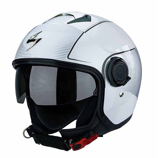 Exo-City Solid White Scorpion Moto Jet Helmet