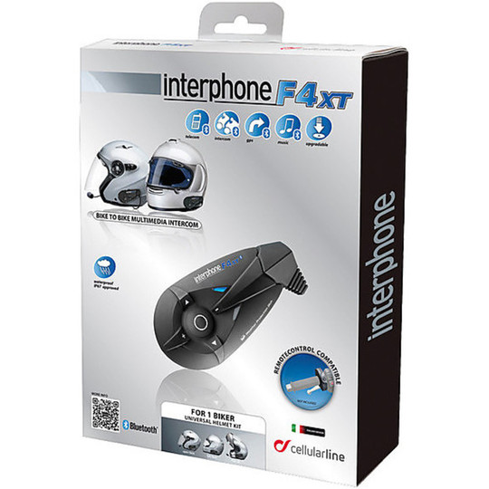 F4 Bluetooth Motorrad-Intercom Kit XT-Kit einzigen Cellular Line