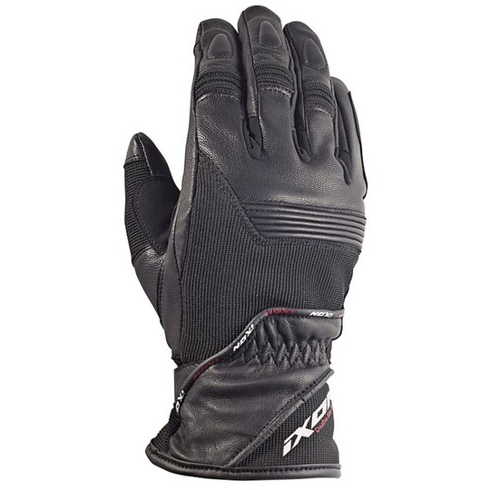 Fabric and Leather Motorcycle Gloves Ixon RS Global Hp Black
