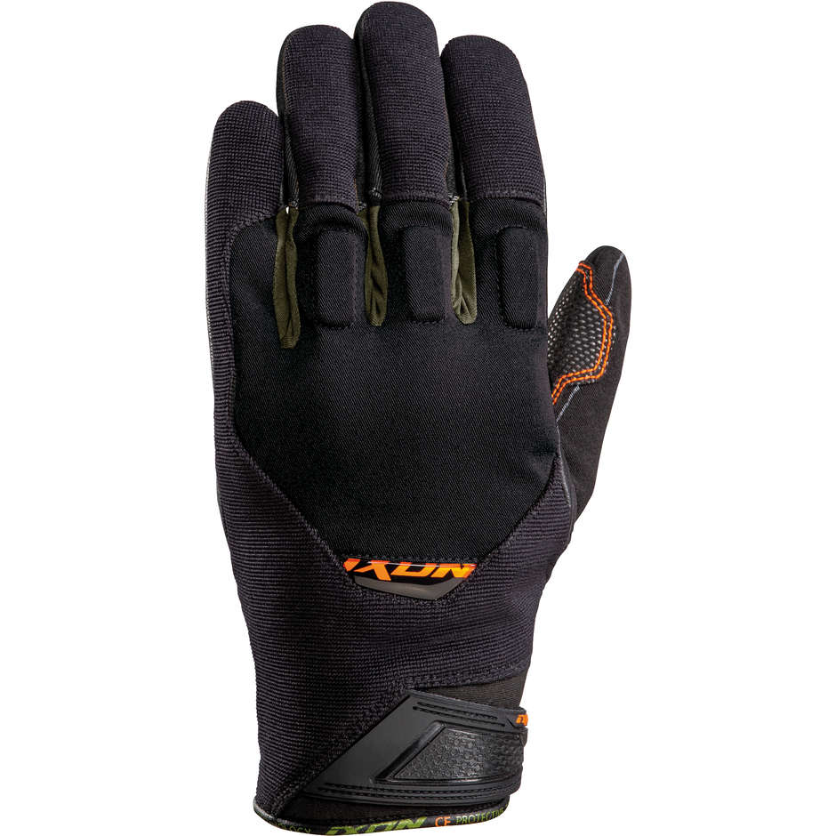 Fabric Motorcycle Gloves Half Season Waterproof Ixon RS SPRING Black khaki Orange