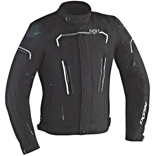 Fabric Motorcycle Jacket Ixon Model Exhale Hp Black White