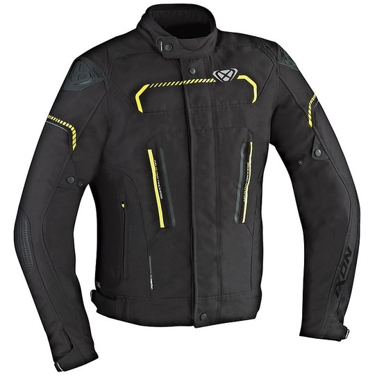 Fabric Motorcycle Jacket Ixon Model Exhale Hp Black Yellow Vivo