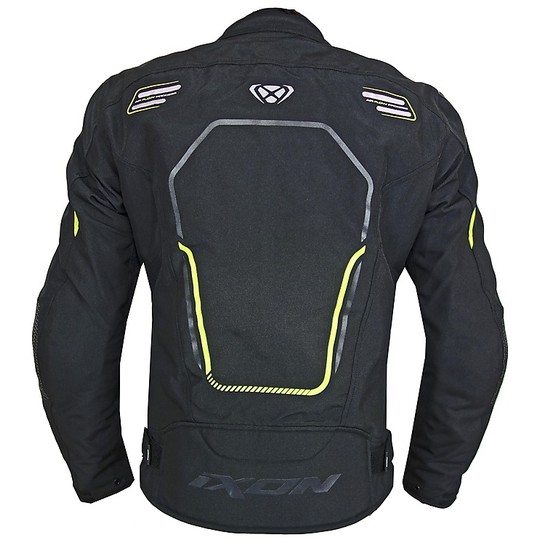 Fabric Motorcycle Jacket Ixon Model Exhale Hp Black Yellow Vivo