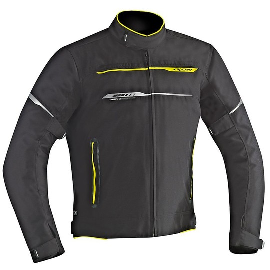 Fabric Motorcycle Jacket Ixon Model Zetec Hp Black Yellow Vivo