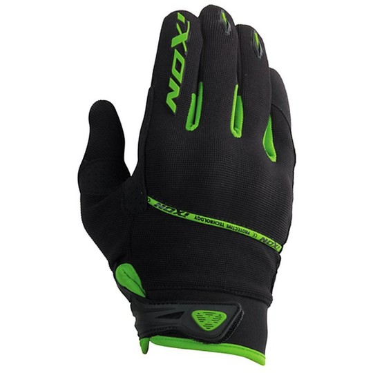Fabric Summer Motorcycle Gloves Ixon RS Lift Hp Black / Green