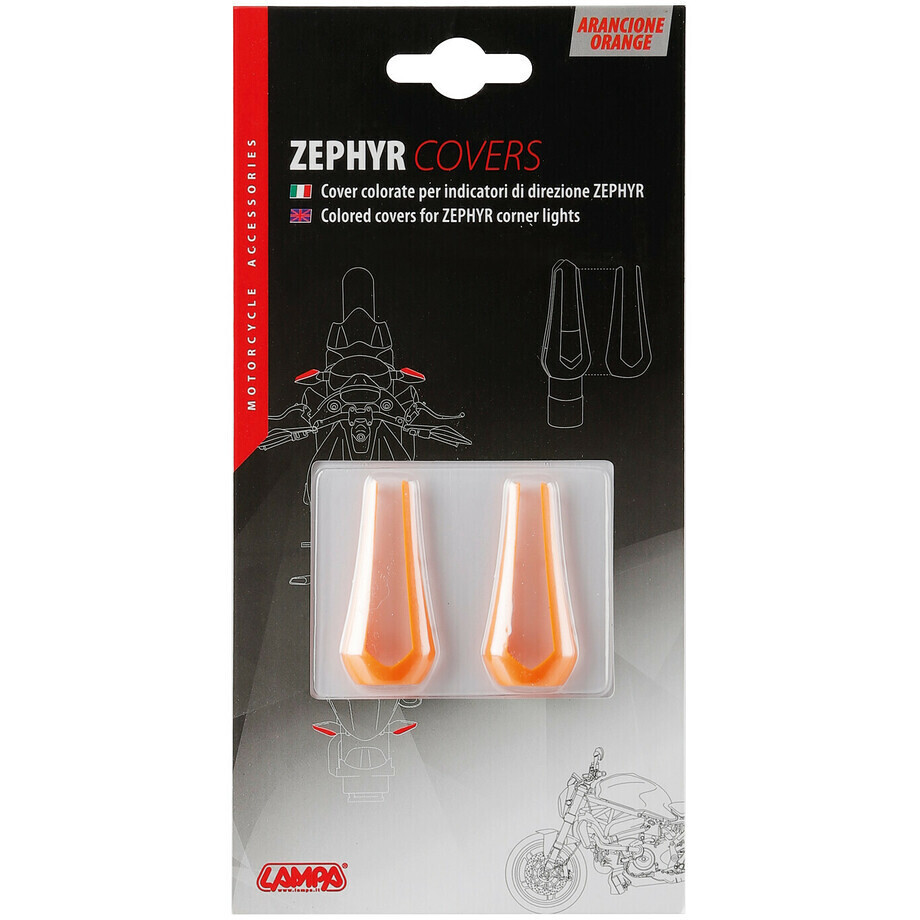 Farbige Abdeckung für Lampa Arrows Modell Zephyr Orange