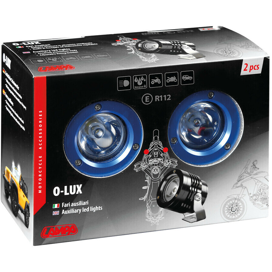 Faretti Ausiliari Omologati a Led Lampa O-Lux 12V Blu
