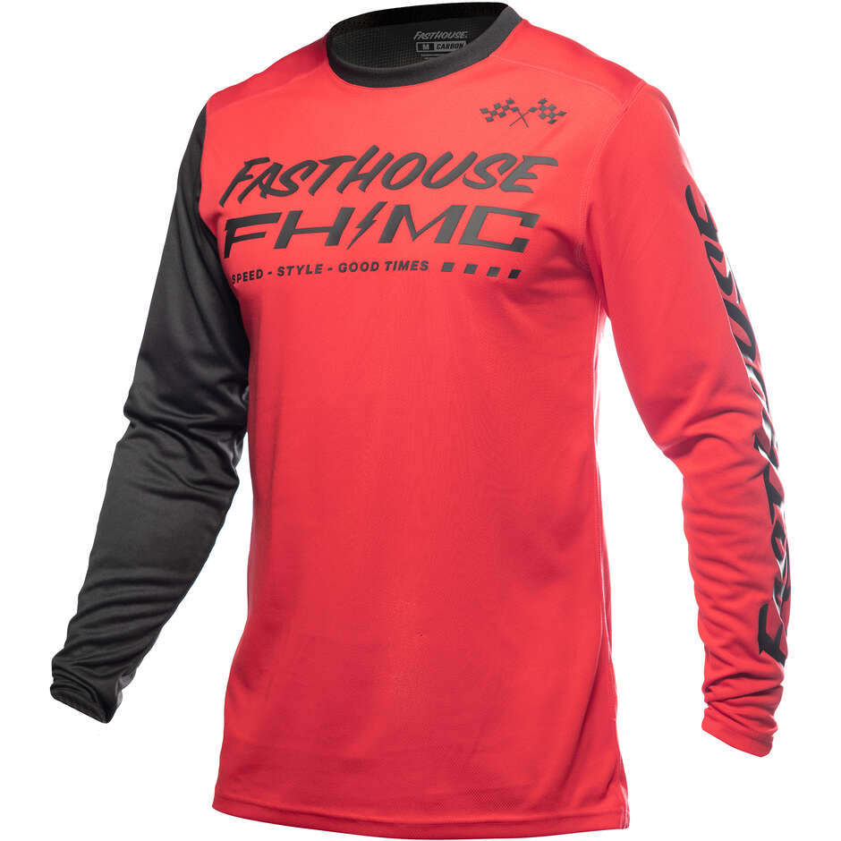 Fasthouse Carbon Method Motocross Jersey Red Black