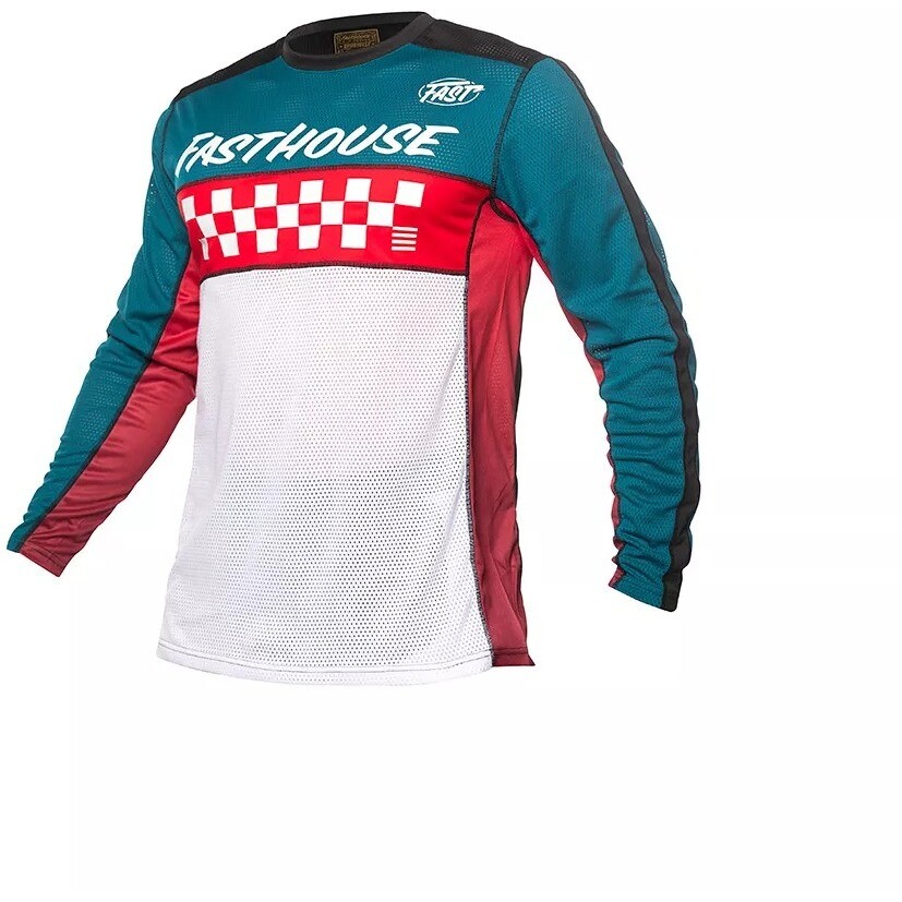 FASTHOUSE GRINDHOUSE 24.1 WAYPOINT MARINE/WHITE Motocross Jersey