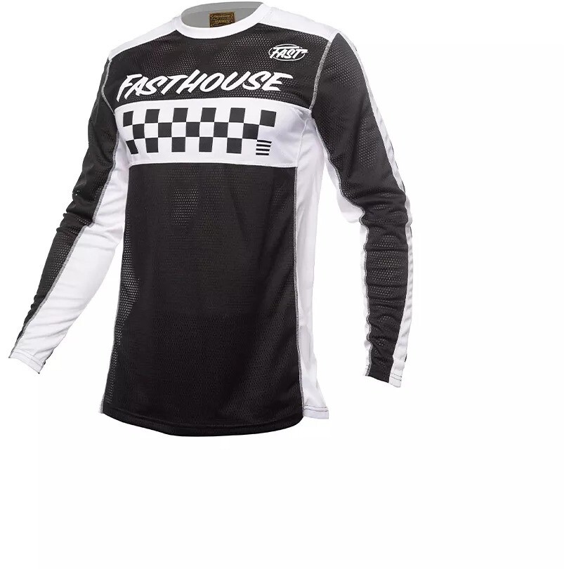 FASTHOUSE GRINDHOUSE 24.1 WAYPOINT WEISS/SCHWARZ Motocross Jersey