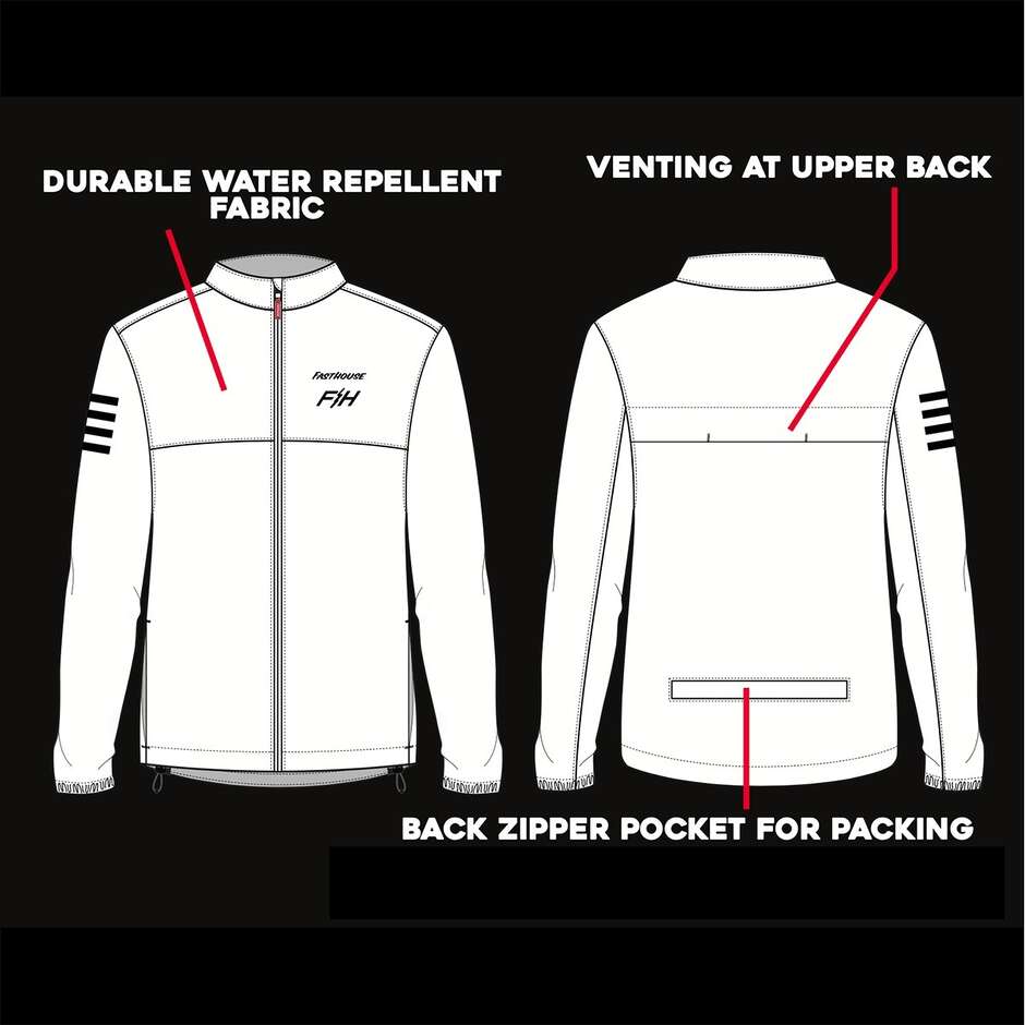 FASTHOUSE TRACKER PACKABLE 24.1 SCHWARZ Fahrradjacke