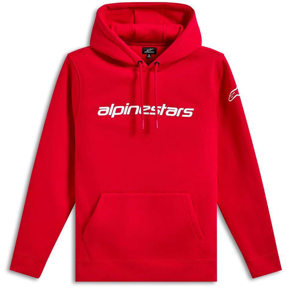 Felpa Alpinestars LINEAR WORDMARK V3 Rosso/Bianco/Bianco