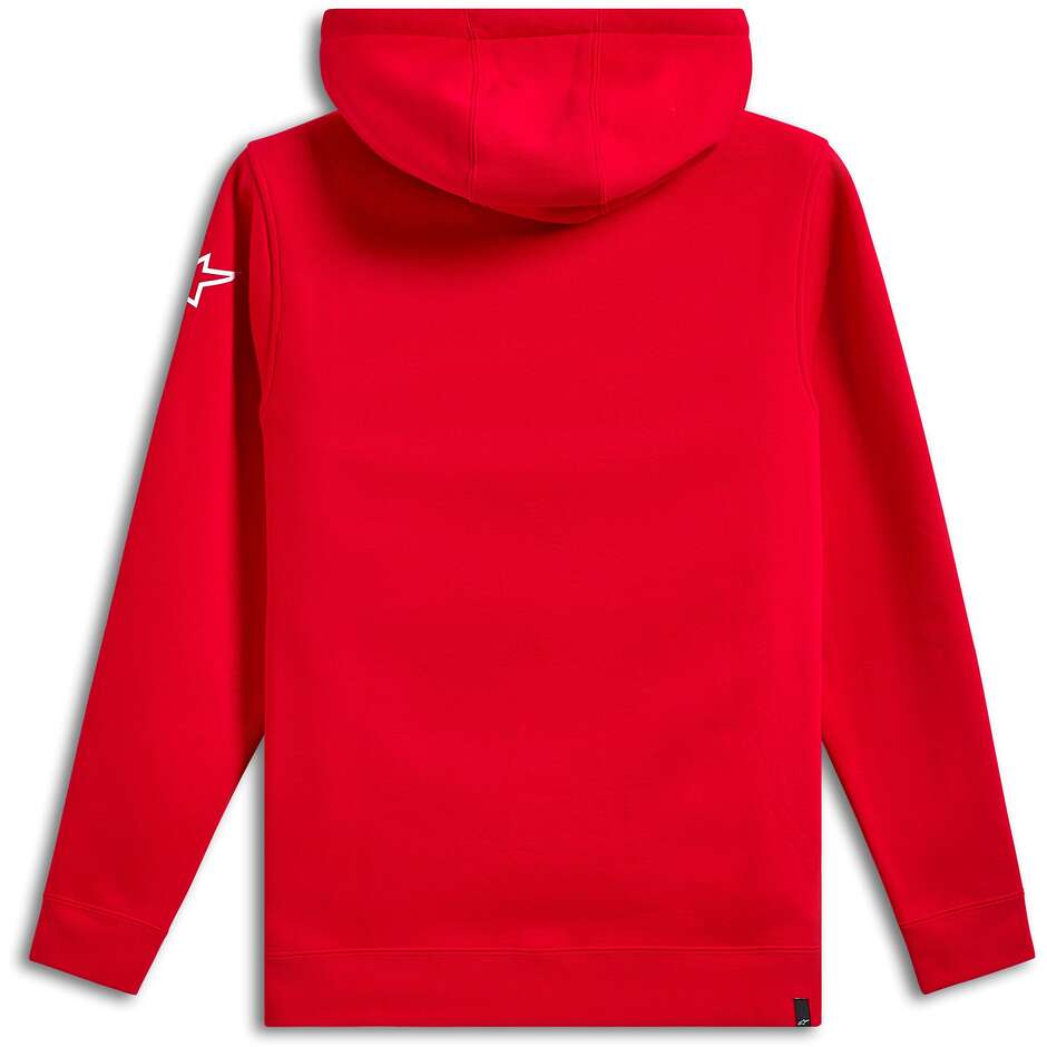 Felpa Alpinestars LINEAR WORDMARK V3 Rosso/Bianco/Bianco