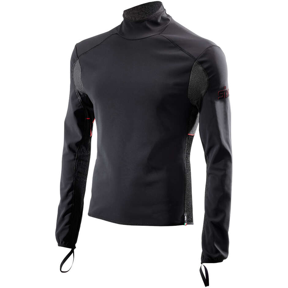 Felpa Antivento Moto WTH Winter Tourism Nero Rosso taglia XL
