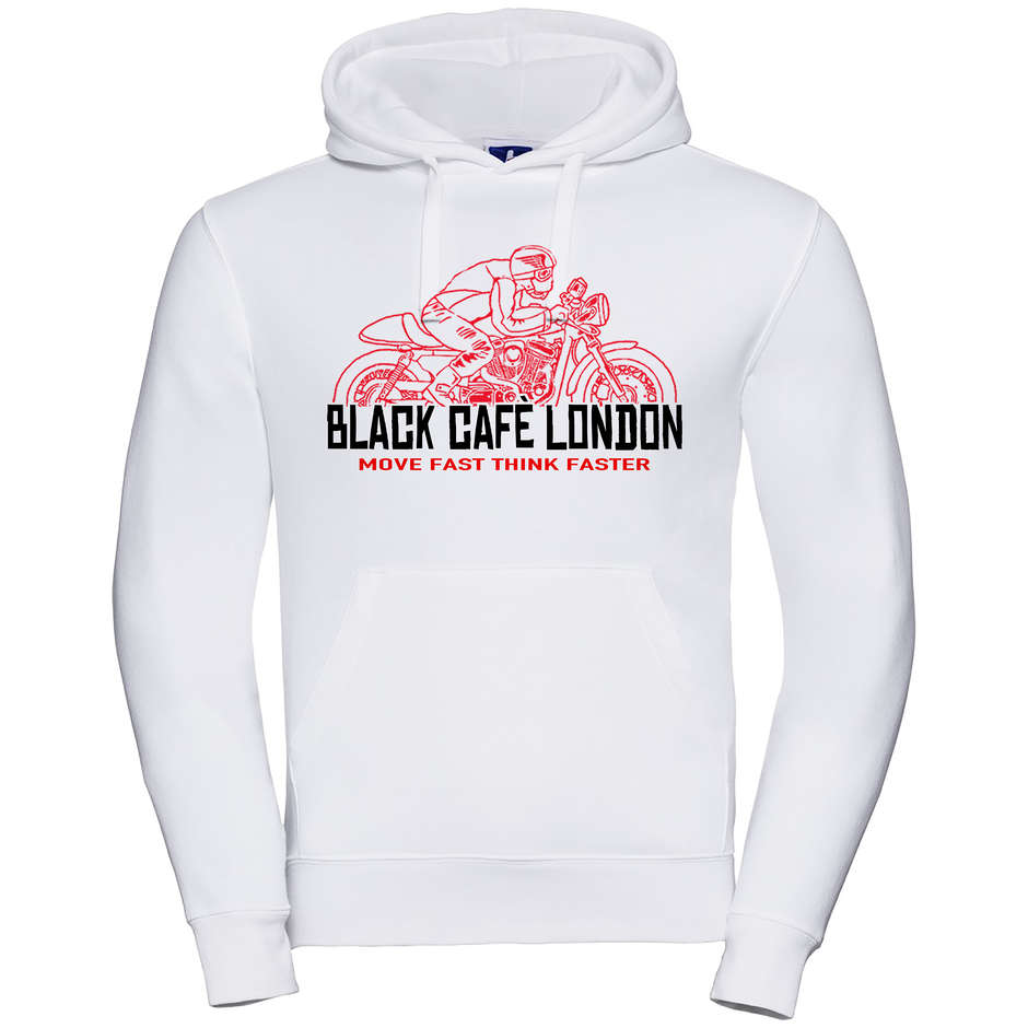 Felpa London 2.0 Con Cappuccio Stampata Bianco Ro taglia S