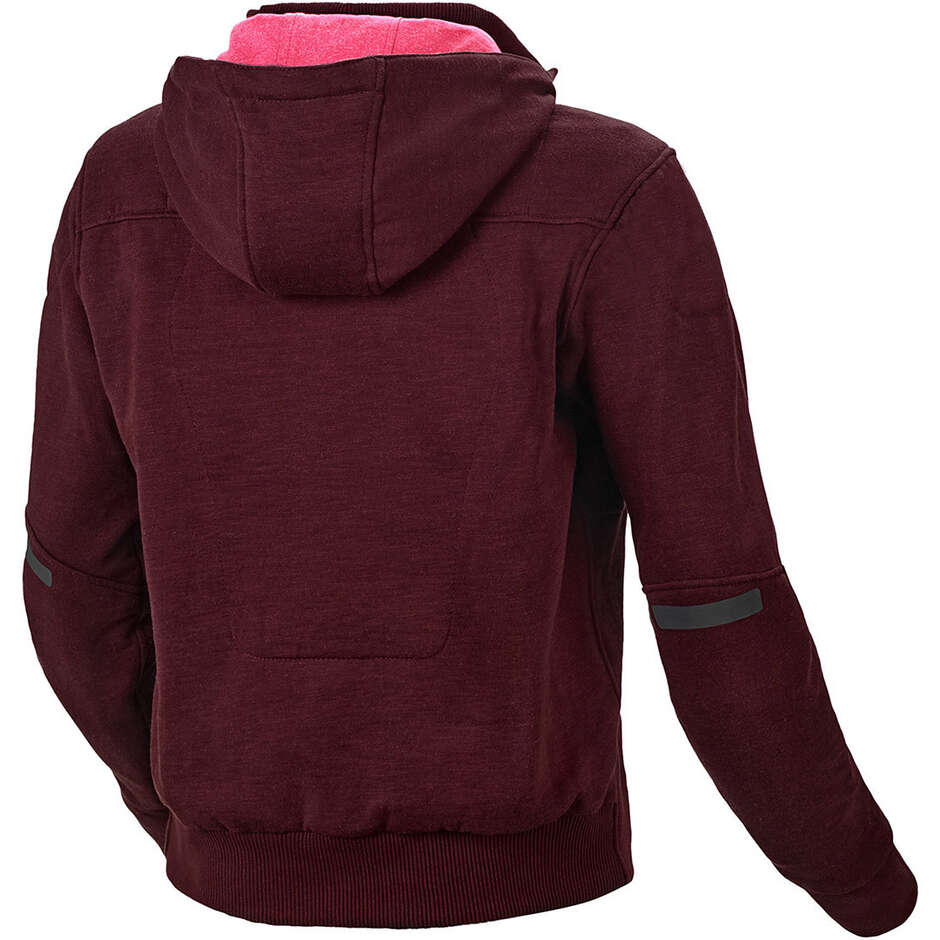 Felpa con cappuccio Moto Donna Macna District Bordeaux Rosso