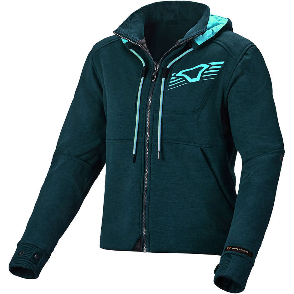 Felpa con cappuccio Moto Donna District Petrol Blu taglia M