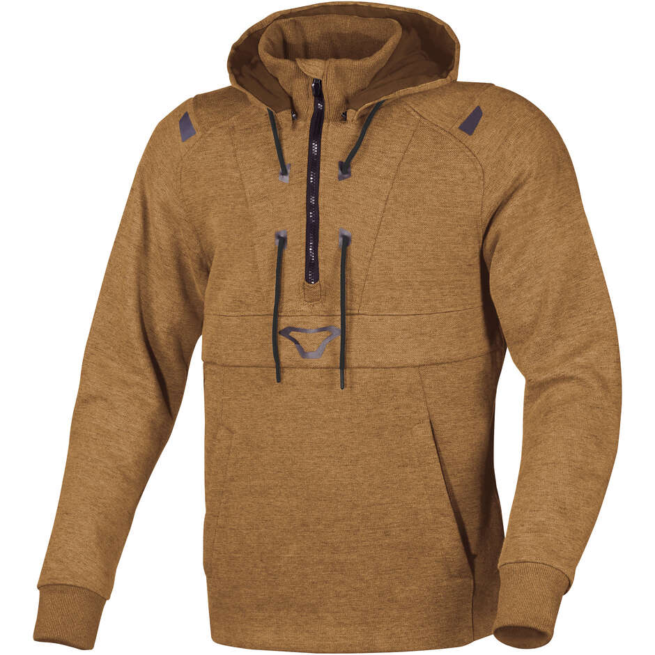 Felpa con cappuccio Moto Macna Byron Camel Marrone