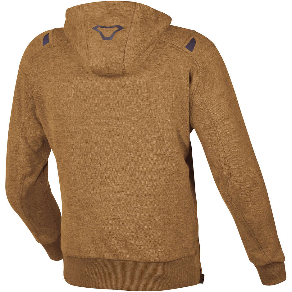 Felpa con cappuccio Moto Macna Byron Camel Marrone