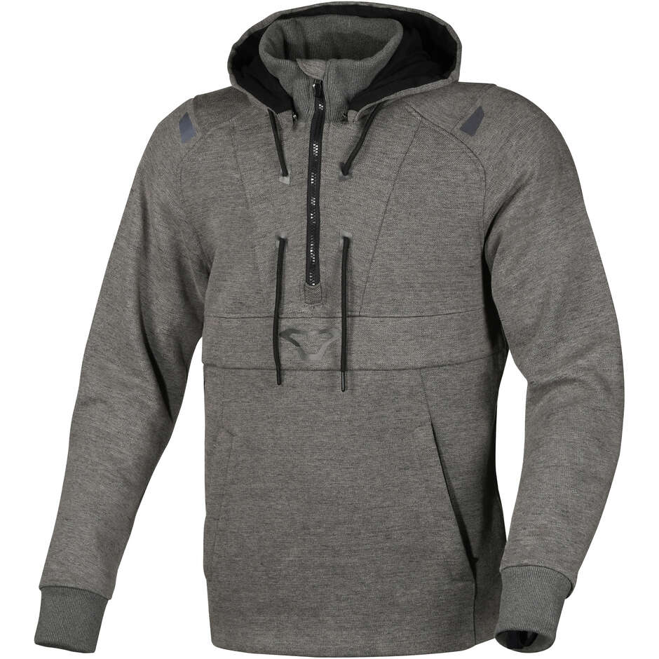 Felpa con cappuccio Moto Byron Grigio melange taglia XL
