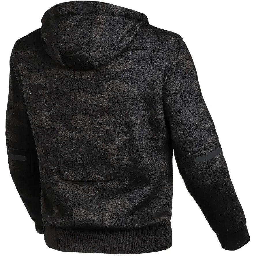 Felpa con cappuccio Moto Macna District Nero Grigio camo