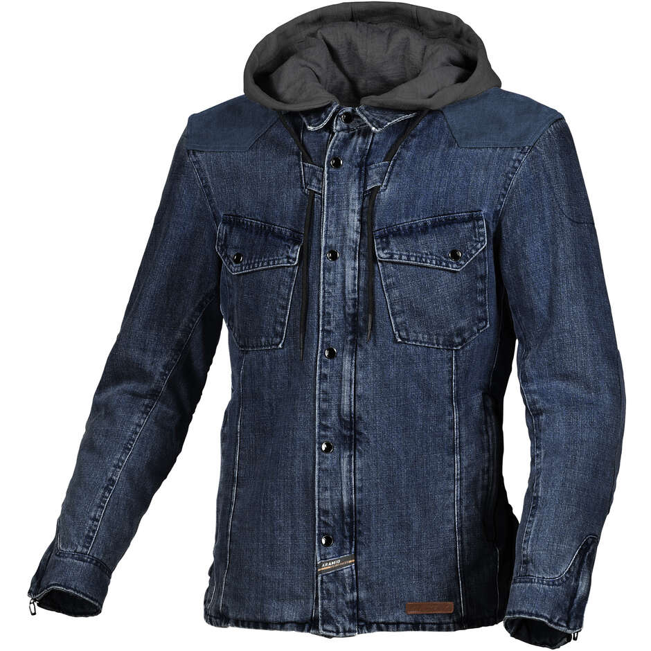 Felpa con cappuccio Moto Inland Blu Marrone taglia S