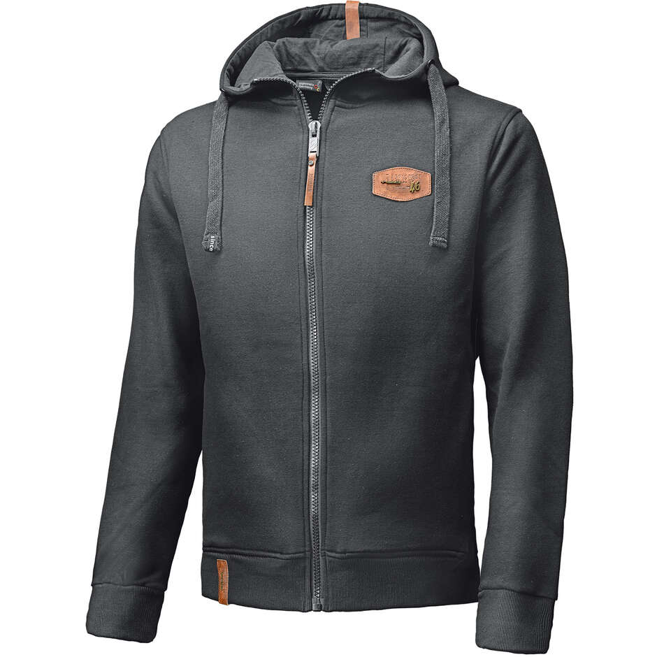 Felpa con Zip e Cappuccio Moto Zip-Hoodie 46 Nero taglia S