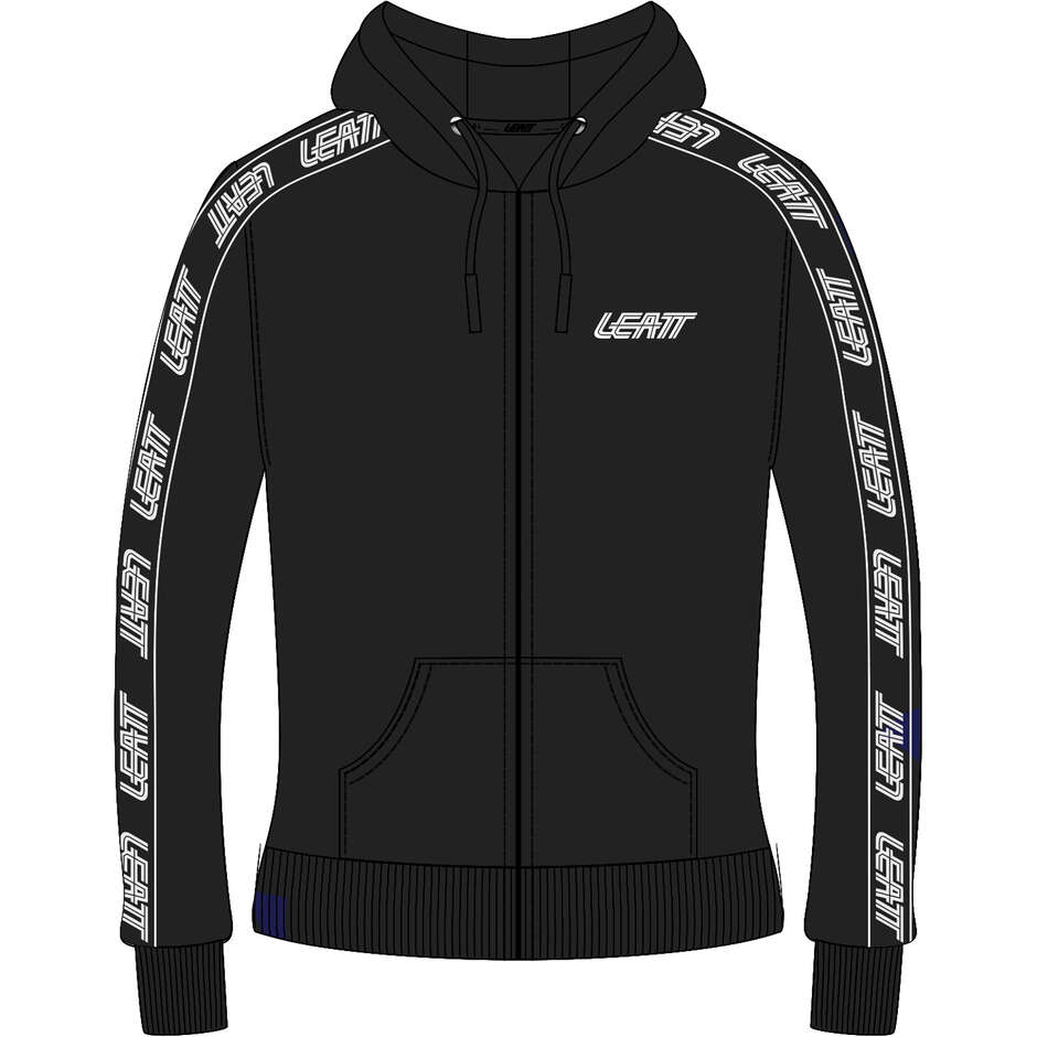 Felpa Tech Donna con Zip e Cappuccio Nero taglia M