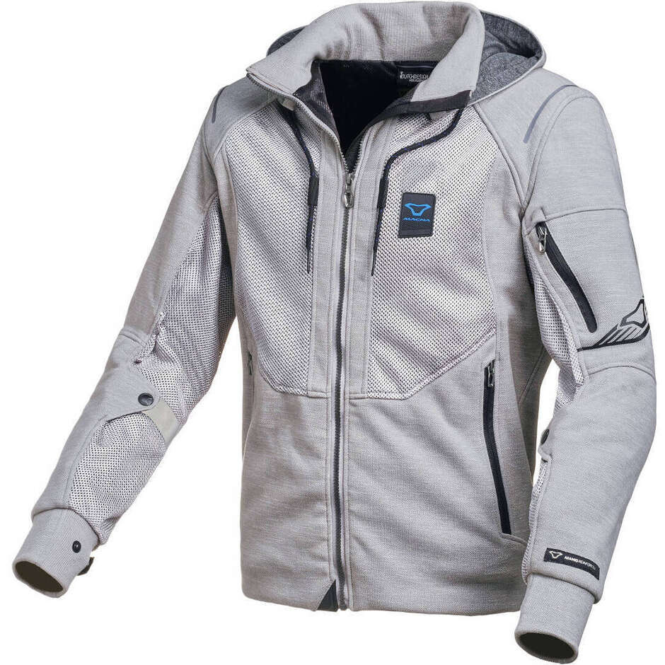 Felpa Moto con cappuccio Breeze Light Grigio taglia 2XL