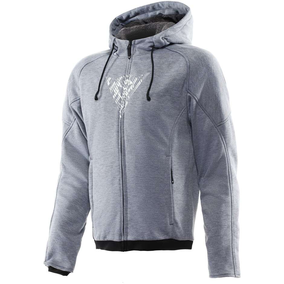 Felpa Moto BOVISA SAFETY FULL ZIP Grigio Melange Ner taglia 58