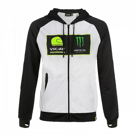 Felpa Vr46 Monster Collection Riders Academy Bianco