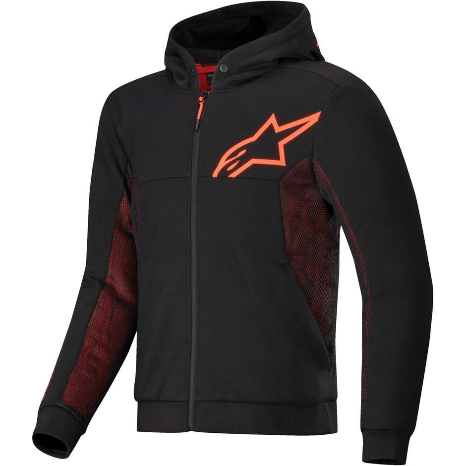 Felpe Alpinestars CHROME AIR SPORT Nero Rosso Fluo